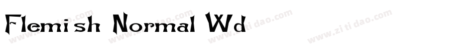 Flemish-Normal Wd字体转换